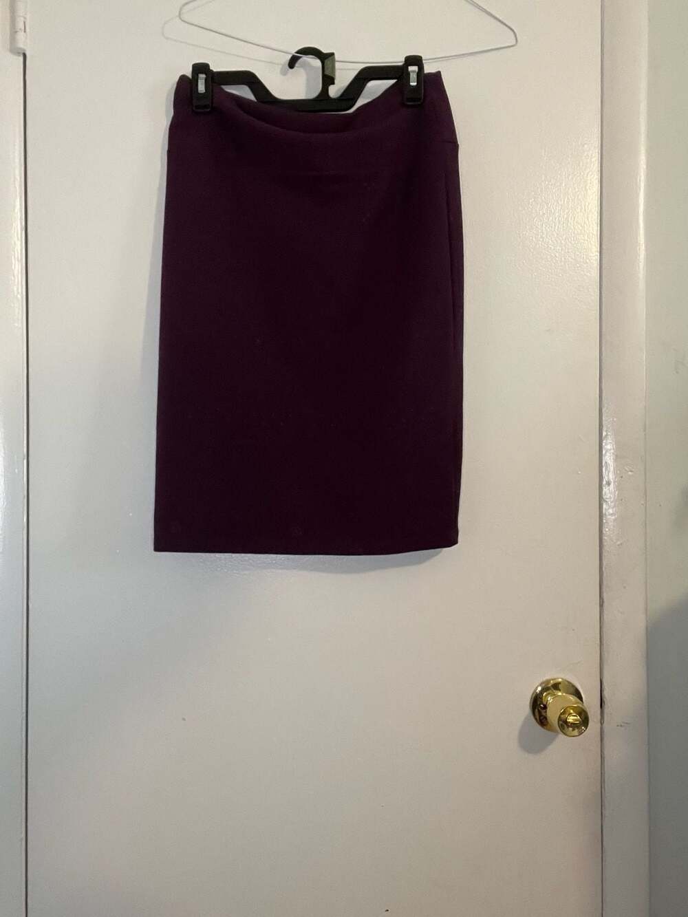 LuLaRoe Cassie Purple Textured Pencil Skirt - Picture 2 of 4